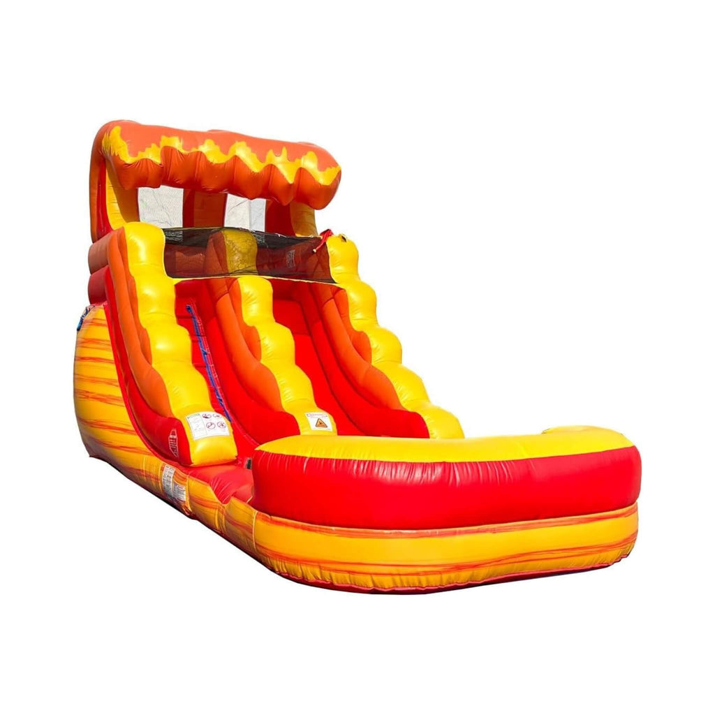 Large Fire Marble Inflatable Water Slide With Pool And Blower (SAK34567)