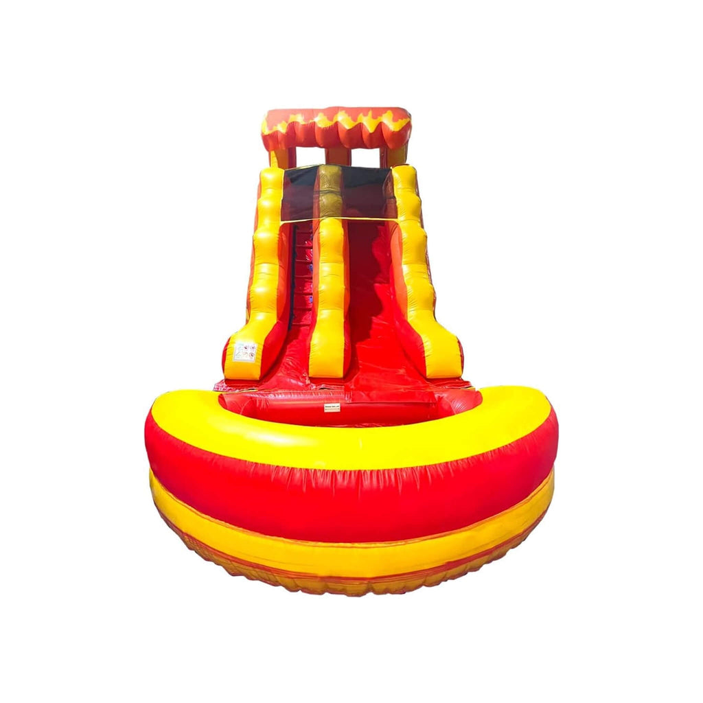 Large Fire Marble Inflatable Water Slide With Pool And Blower (SAK34567)
