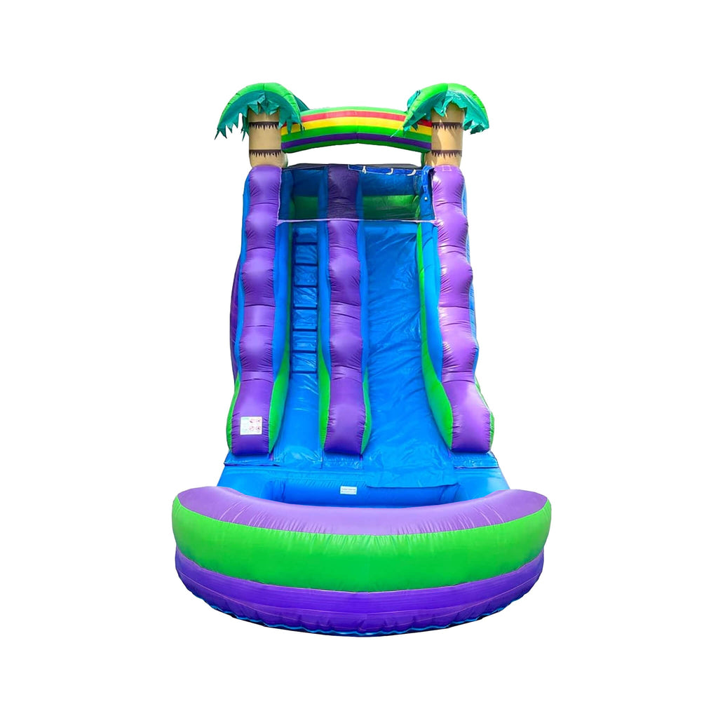 Large Purple Marble Inflatable Water Slide With Pool And Blower (SAK82910)